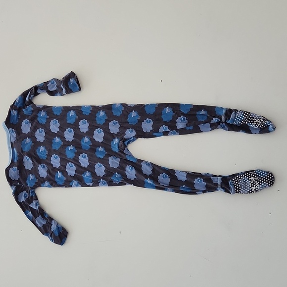 Kickee Pants Stone Sheep Bamboo Footie Pajamas 12 To 18 Months - Picture 2 of 7